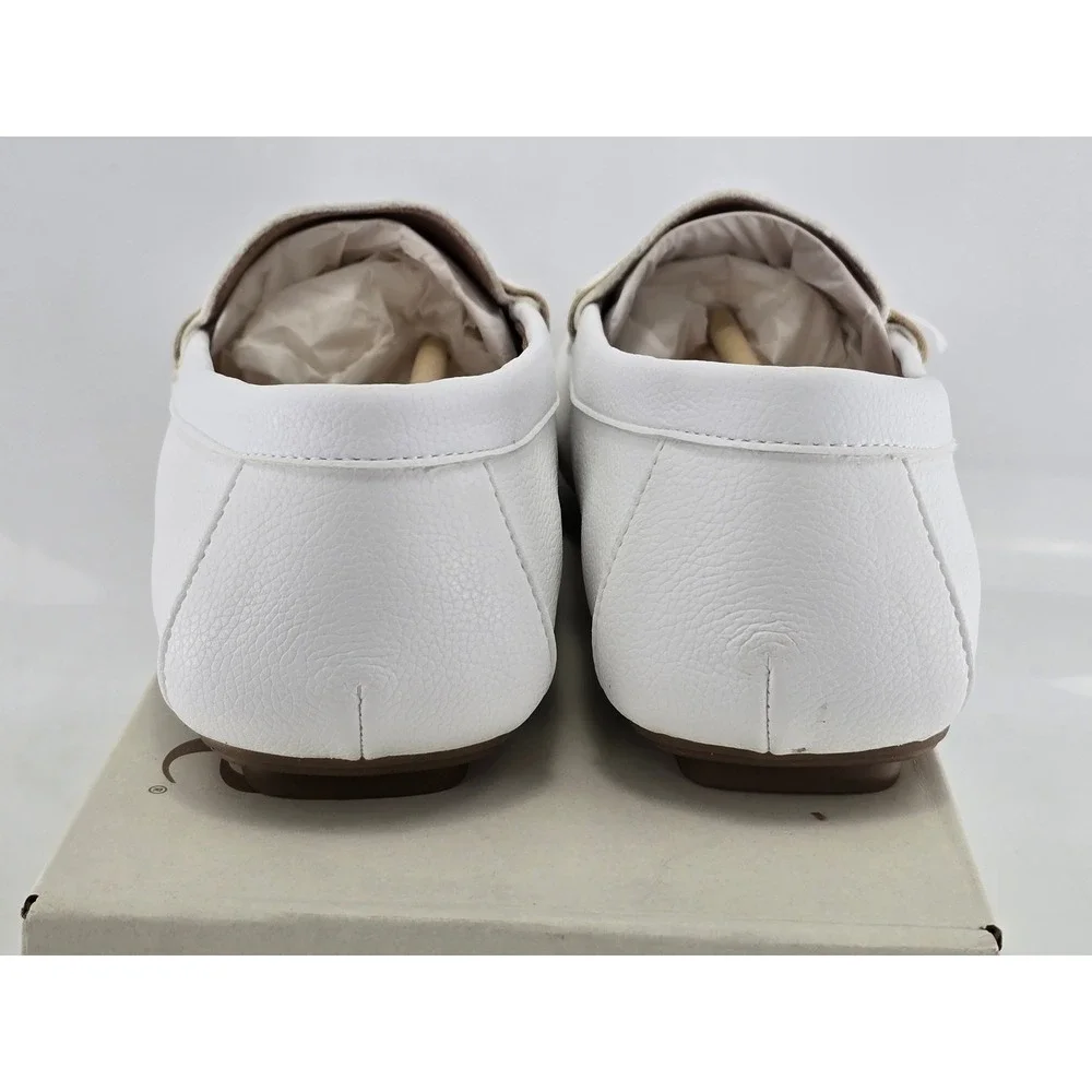 LifeStride Riviera Loafers Women 6.5W White Penny Loafers Soft System - NEW